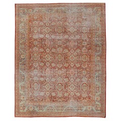 Antique Persian Sultanabad-Mahal with All-Over Sub-Geometric Design