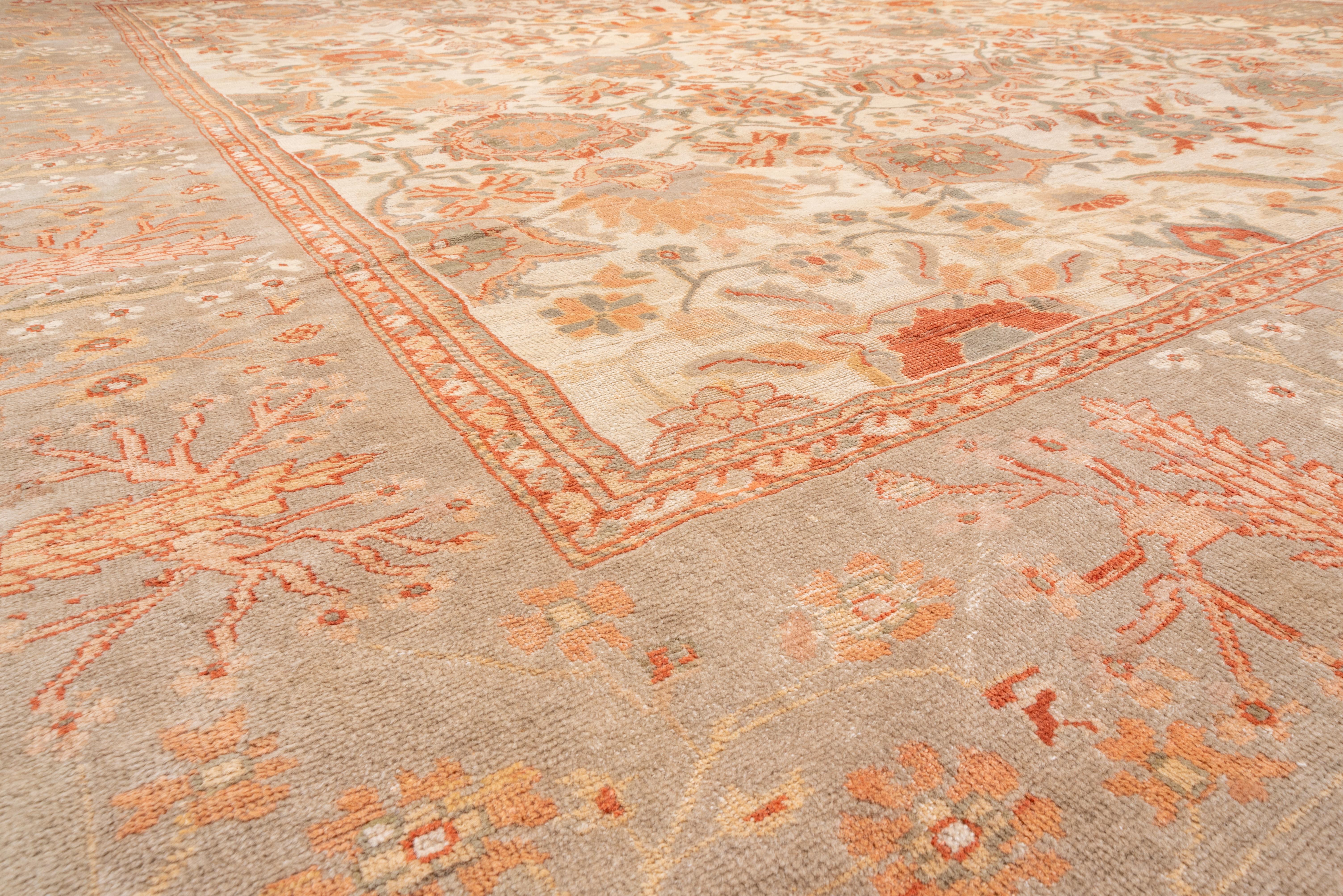 Hand-Knotted Antique Persian Sultanabad Mansion Carpet, Soft Palette