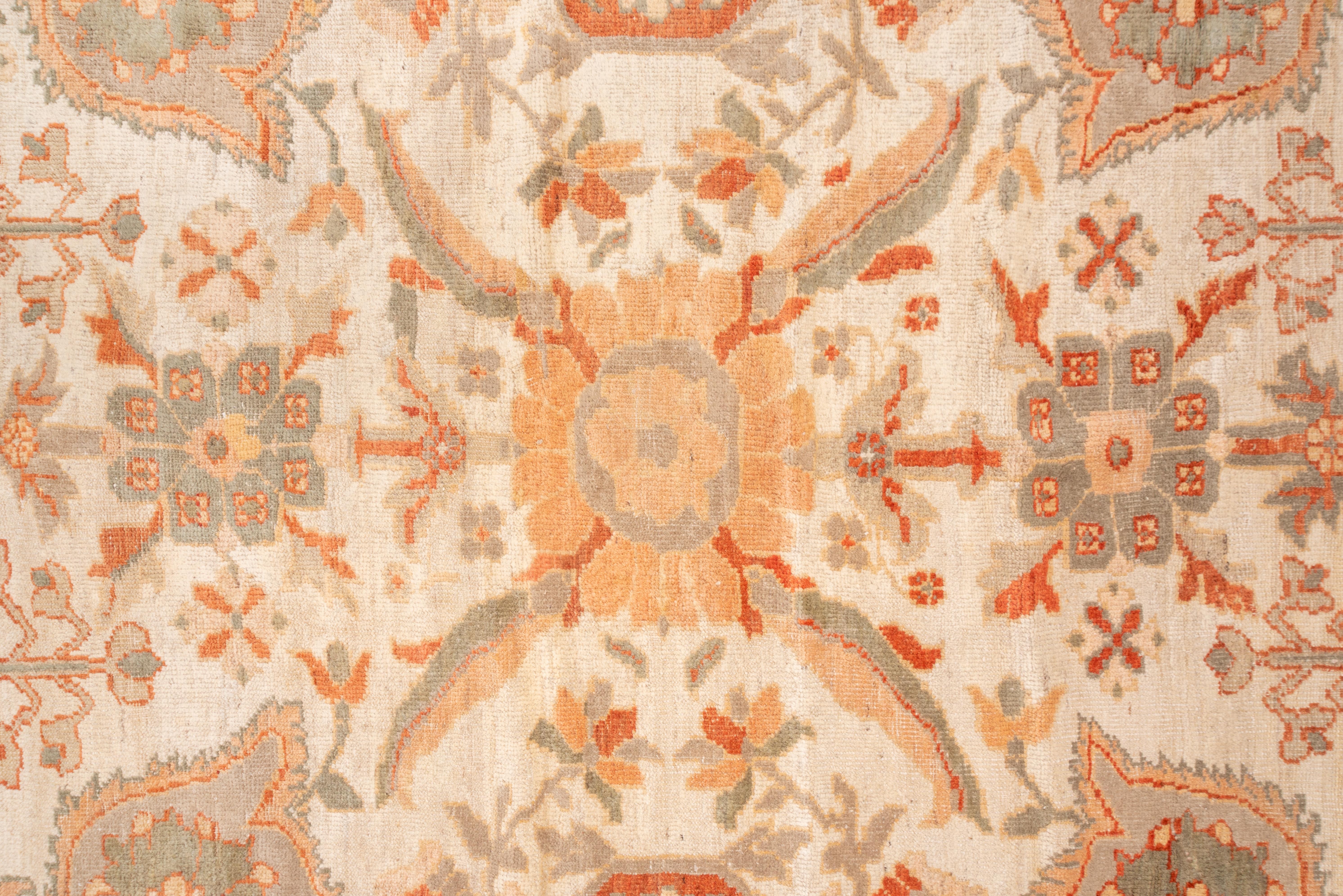 Early 20th Century Antique Persian Sultanabad Mansion Carpet, Soft Palette