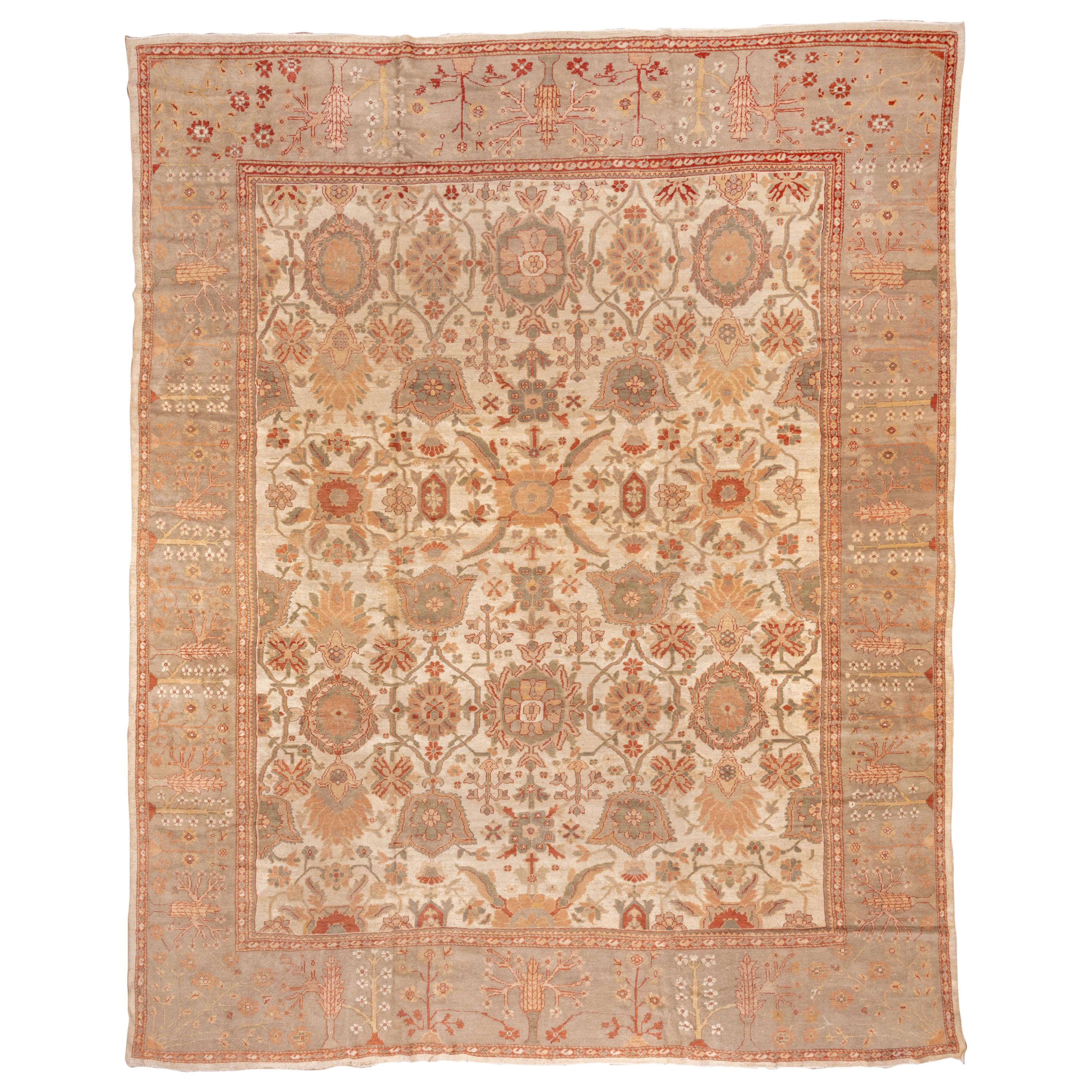 Antique Persian Sultanabad Mansion Carpet, Soft Palette