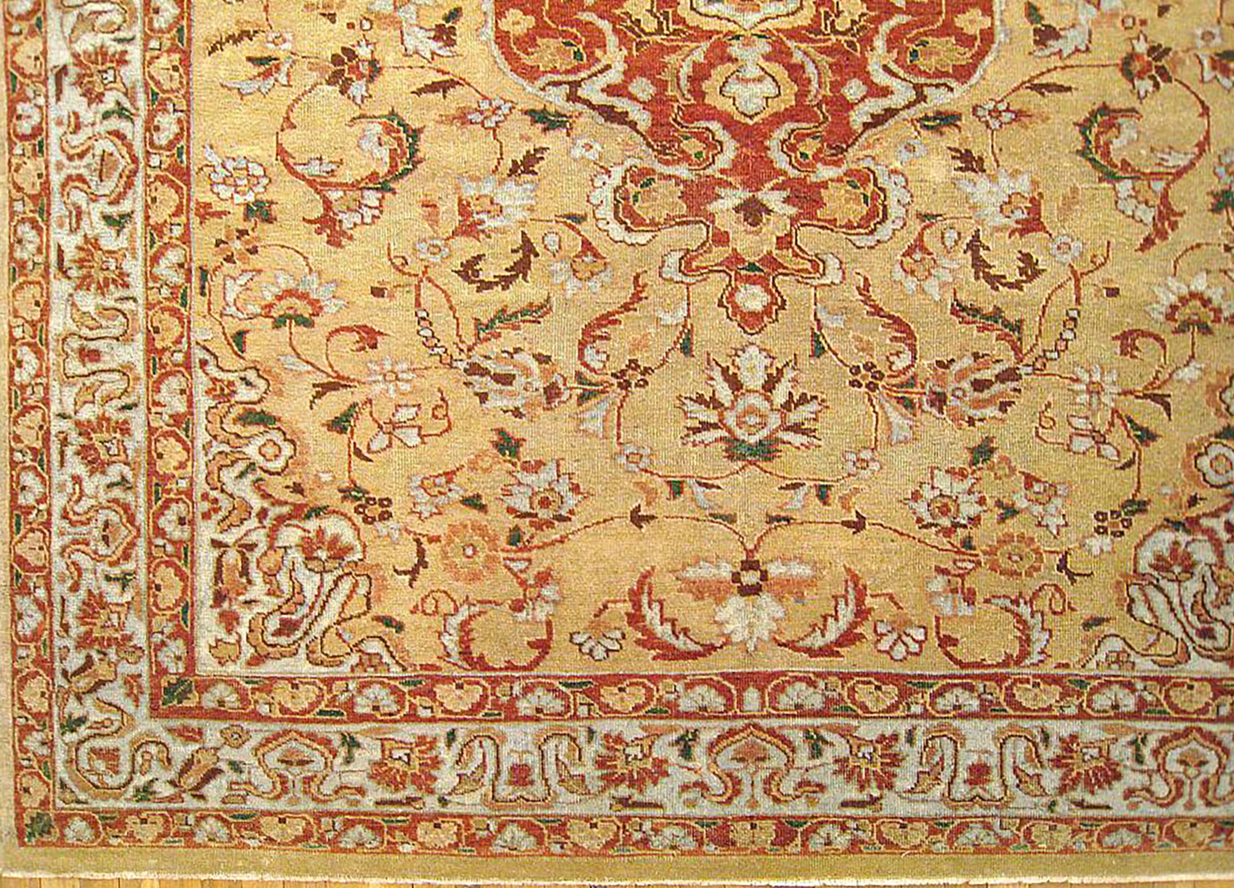 Hand-Knotted Antique Persian Sultanabad Oriental Carpet, Room Size, with Central Medallion For Sale