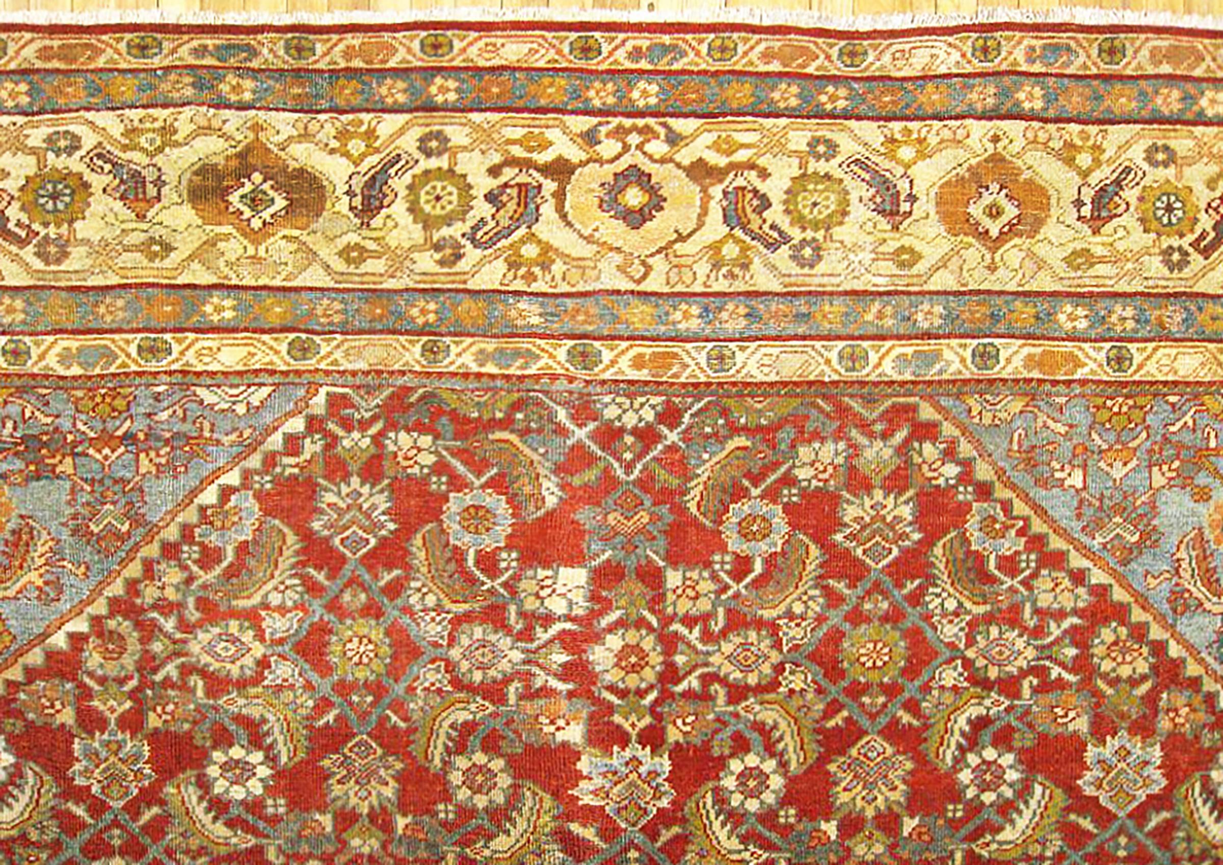 Early 20th Century Antique Persian Sultanabad Oriental Carpet, Room Size, with Central Medallion For Sale