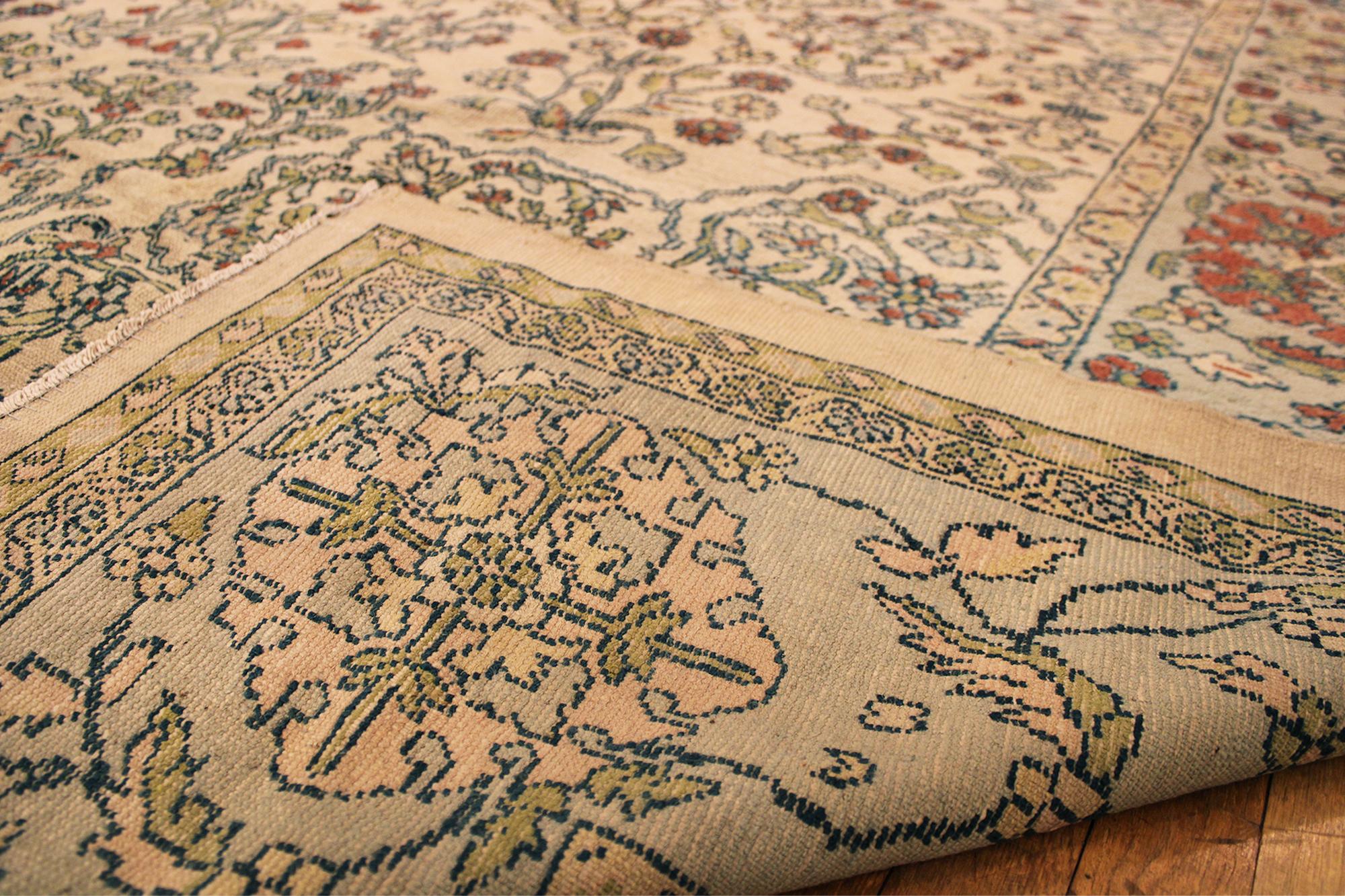 Antiker persischer Sultanabad- orientalischer Teppich, Zimmergre, mit Blumenelementen im Angebot 6