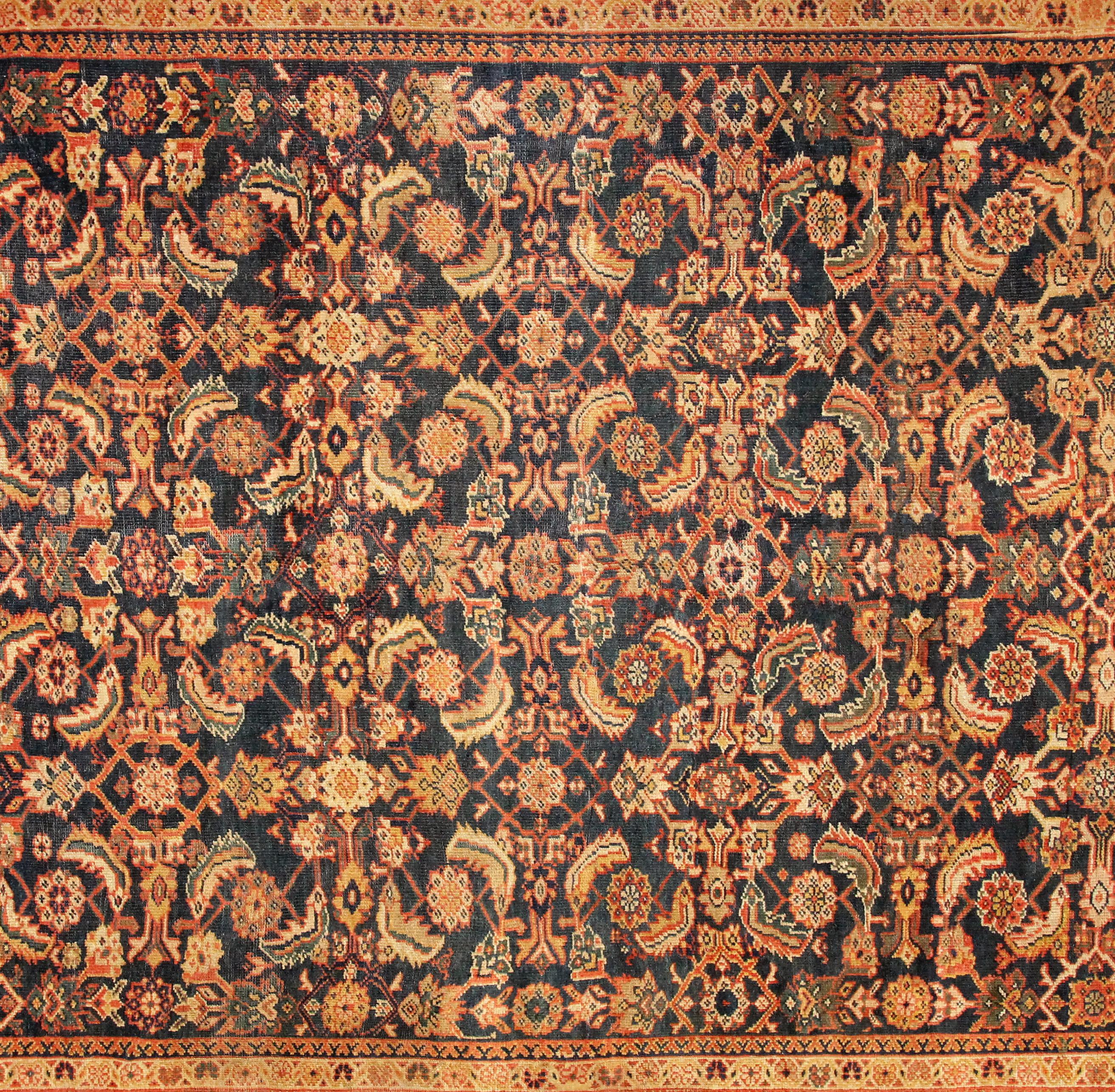 Antique Persian Sultanabad Oriental Carpet, Room Size, with Herati Design For Sale 1
