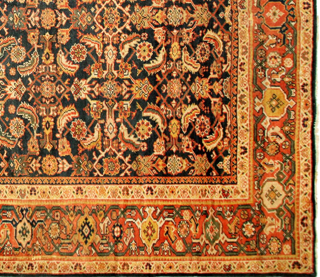 Antique Persian Sultanabad Oriental Carpet, Room Size, with Herati Design For Sale 2
