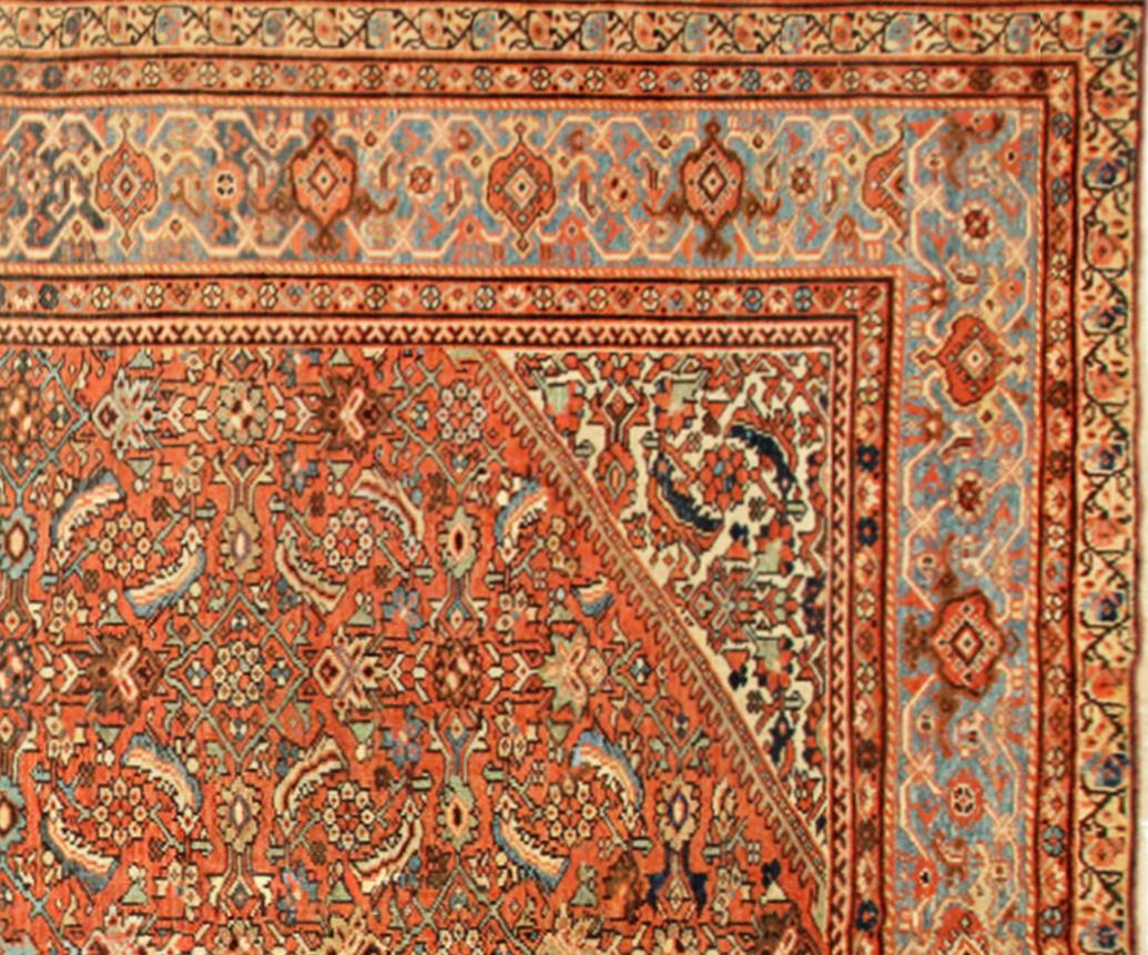 Antique Persian Sultanabad Oriental Carpet, Room Size, with Medallion For Sale 1