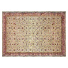Antique Persian Sultanabad Oriental Carpet, Room Size, with Repeating Design