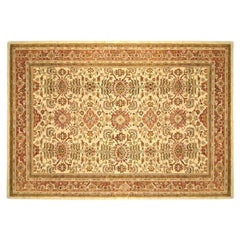 Antiker persischer Sultanabad- orientalischer Teppich, Zimmergröße, mit wiederkehrendem Design