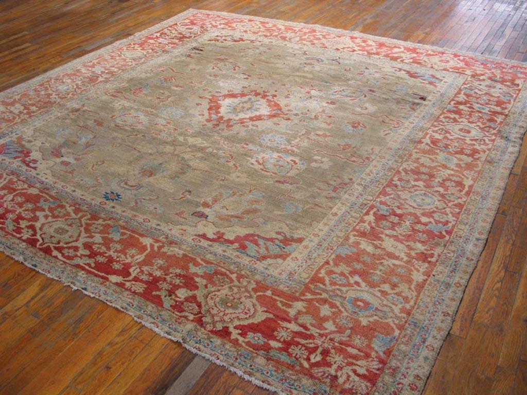 Late 19th Century 19th Century Persian Ziegler Sultanabad Carpet ( 10'5