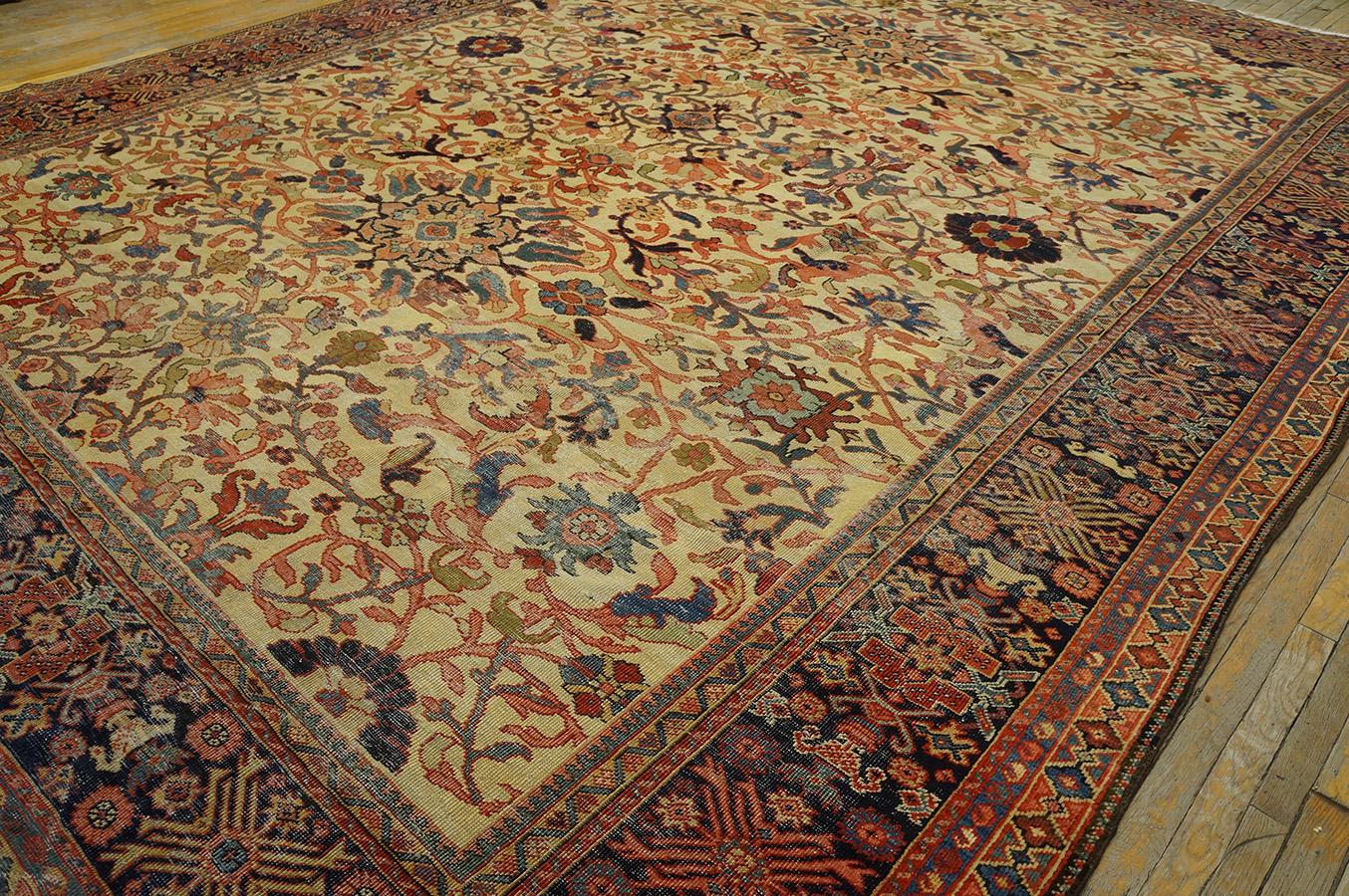 Tappeto persiano Sultanabad della fine del XIX secolo ( 10'6'' x 14' - 320 x 425 ) in vendita 6
