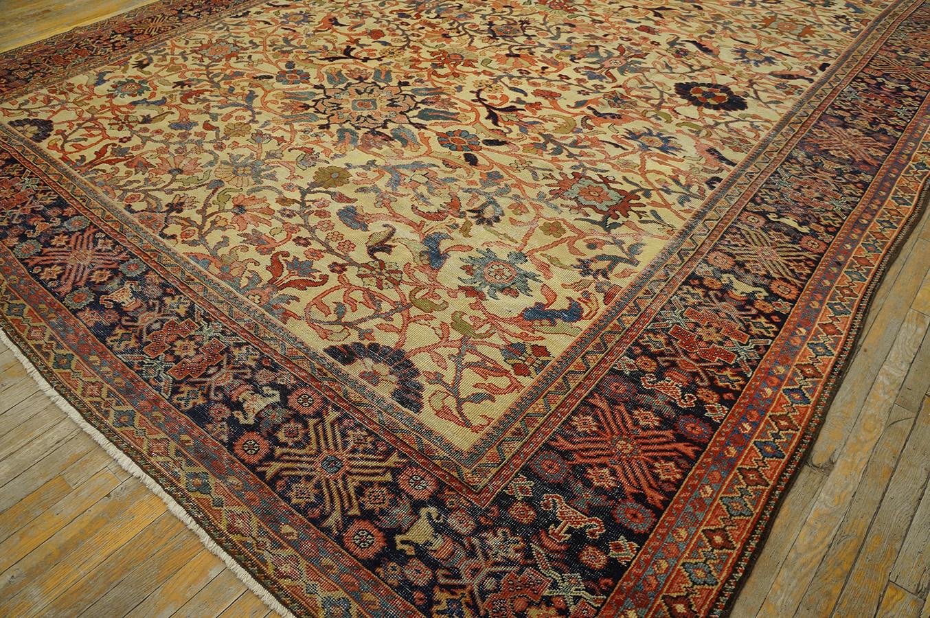 Tappeto persiano Sultanabad della fine del XIX secolo ( 10'6'' x 14' - 320 x 425 ) in vendita 7