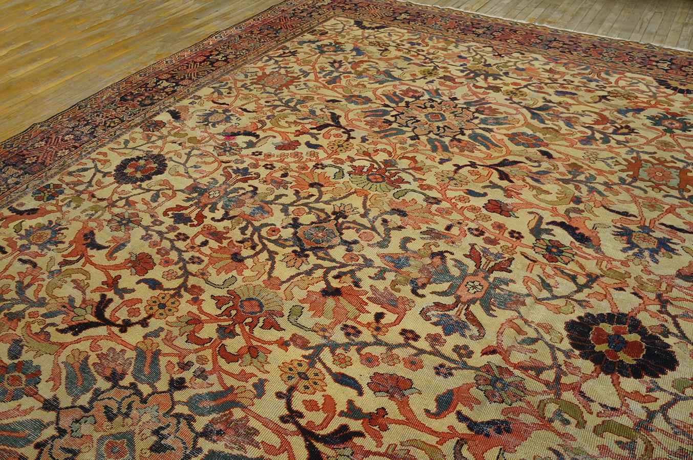 Tappeto persiano Sultanabad della fine del XIX secolo ( 10'6'' x 14' - 320 x 425 ) in vendita 8