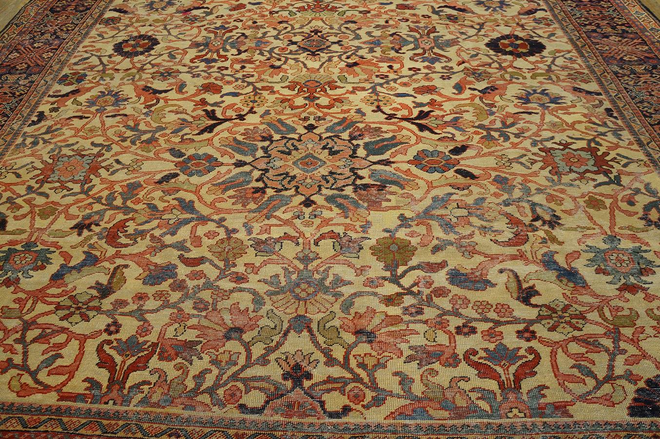 Tappeto persiano Sultanabad della fine del XIX secolo ( 10'6'' x 14' - 320 x 425 ) in vendita 2
