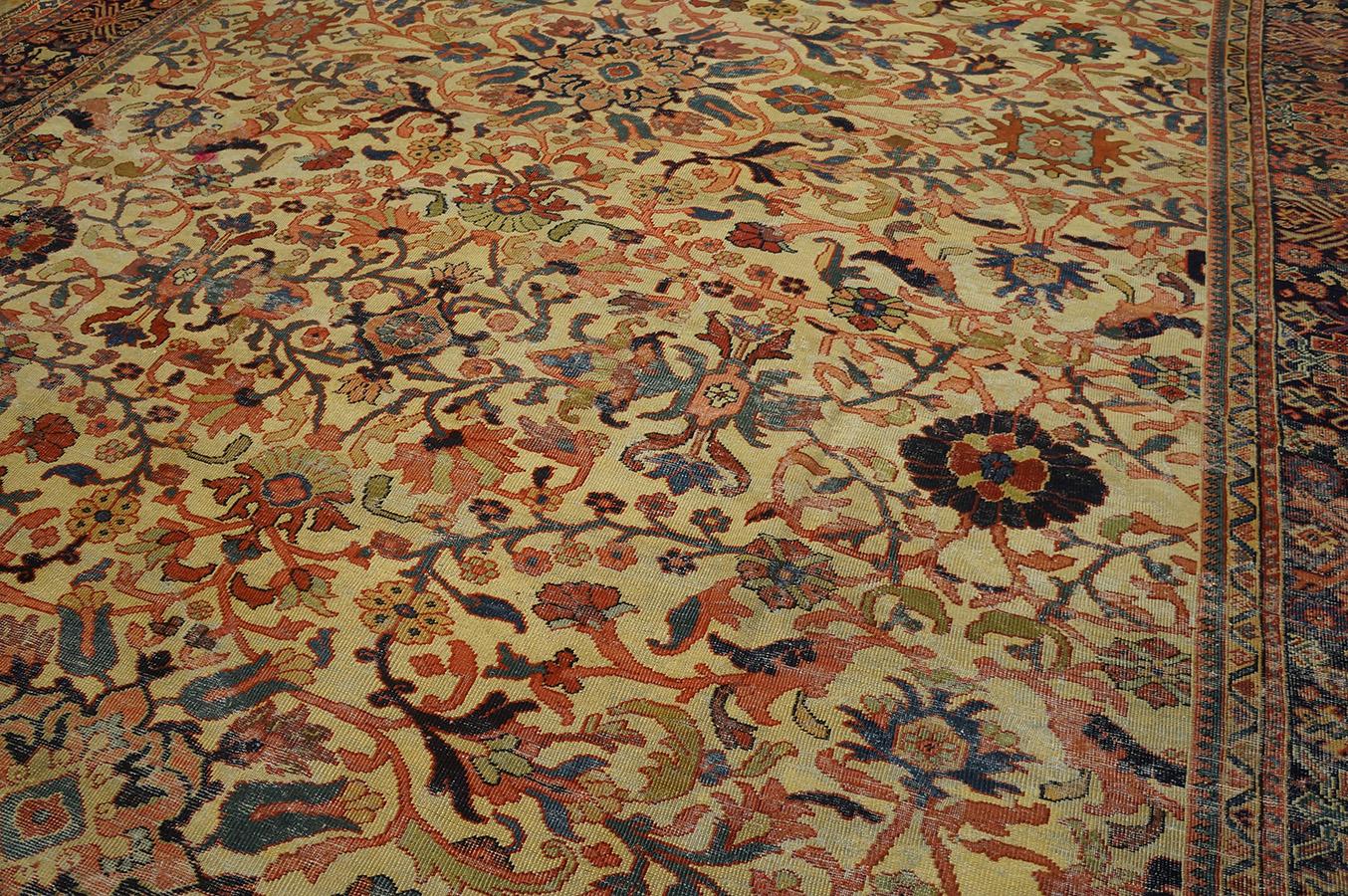 Tappeto persiano Sultanabad della fine del XIX secolo ( 10'6'' x 14' - 320 x 425 ) in vendita 3