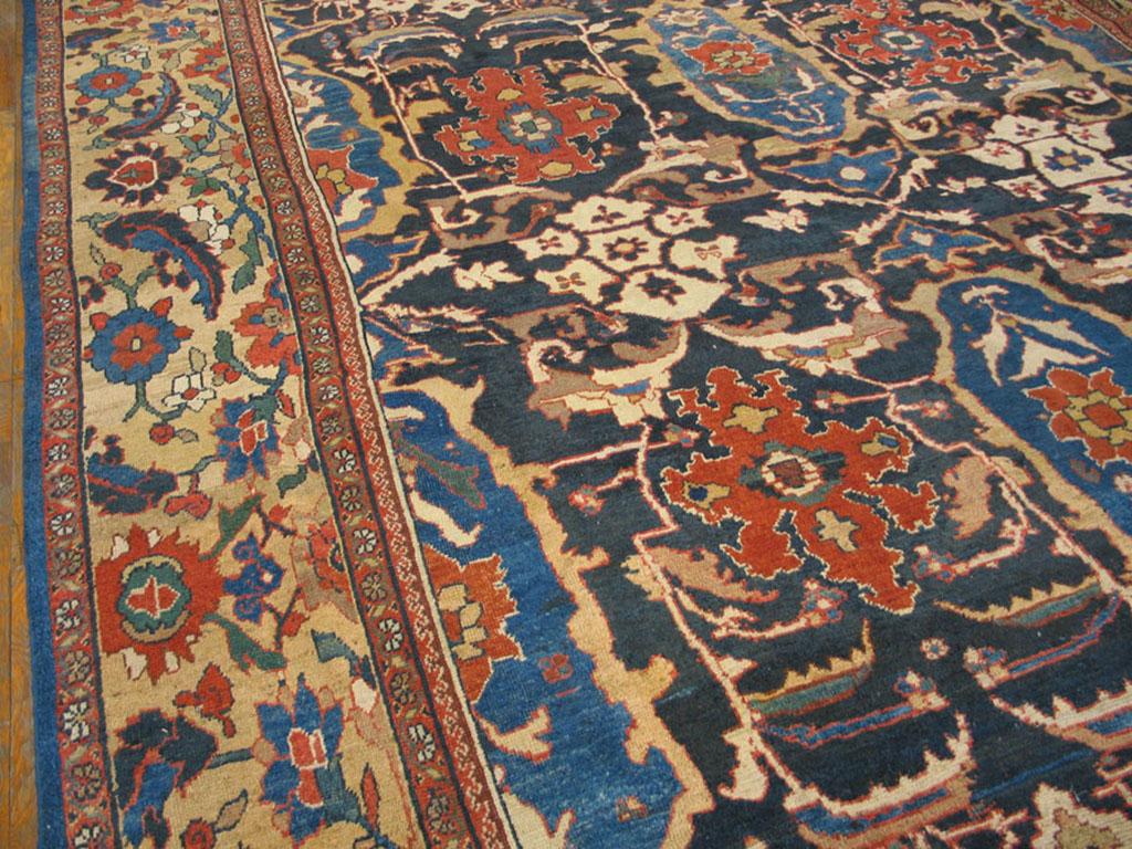 Hand-Knotted 19th Century Persian Ziegler Sultanabad Carpet ( 10'8