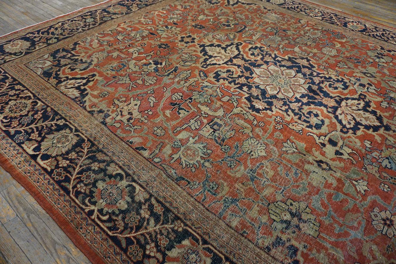 Late 19th Century Persian Sultanabad Carpet ( 10'9