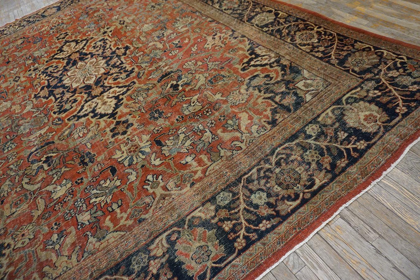 Late 19th Century Persian Sultanabad Carpet ( 10'9