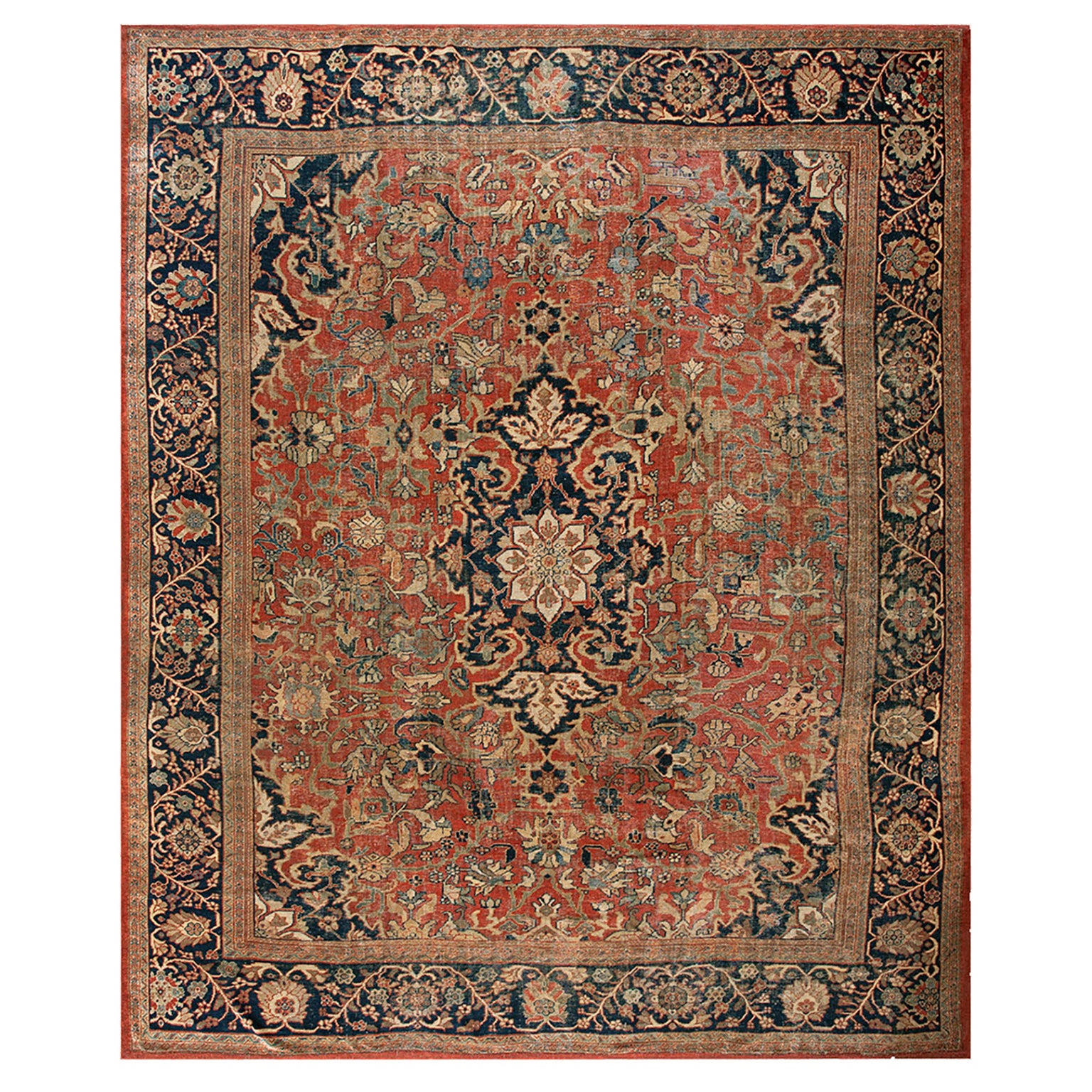 Late 19th Century Persian Sultanabad Carpet ( 10'9" x 13'8" - 328 x 417 )