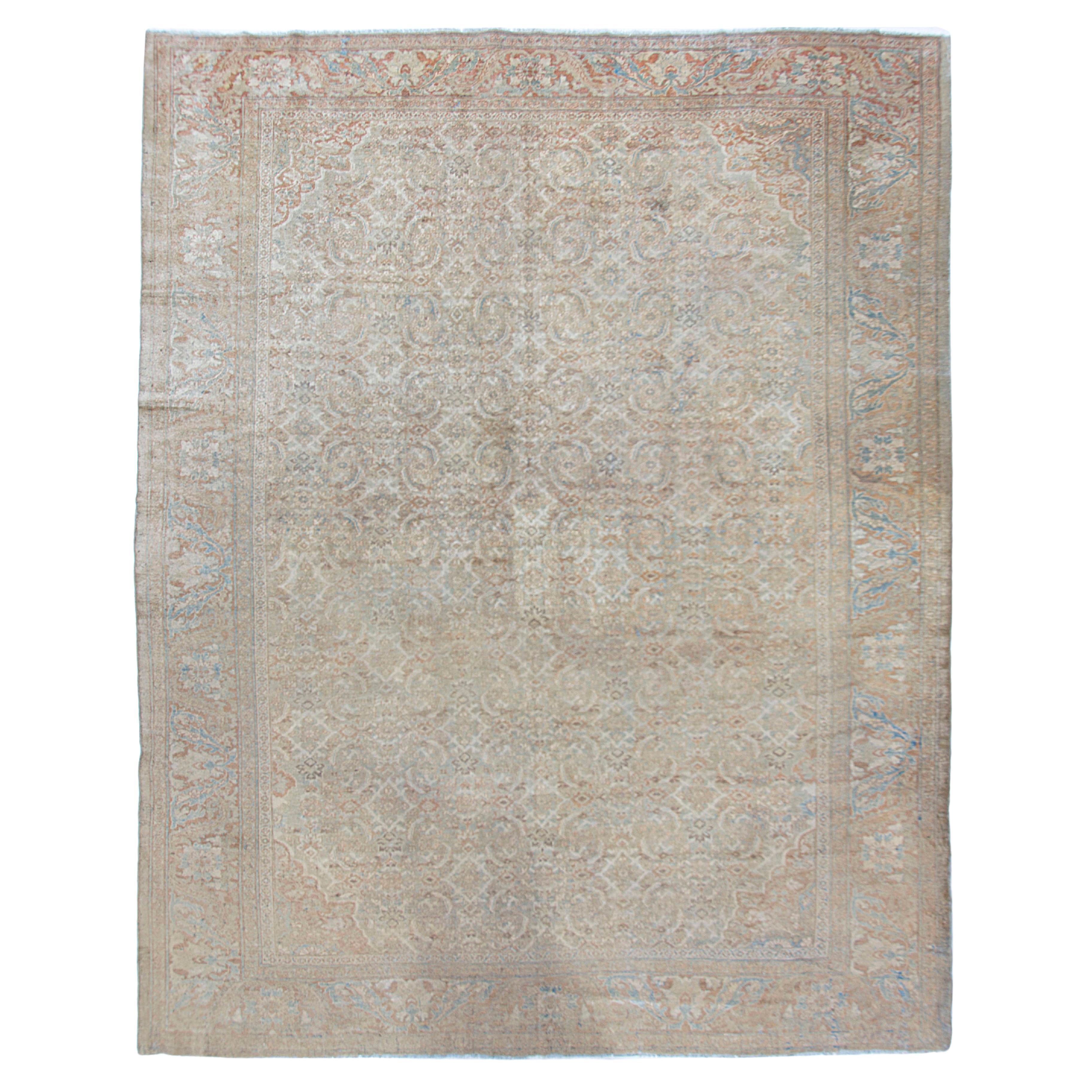 Tapis persan ancien de Sultanabad  10'6 x 13'5 pouces