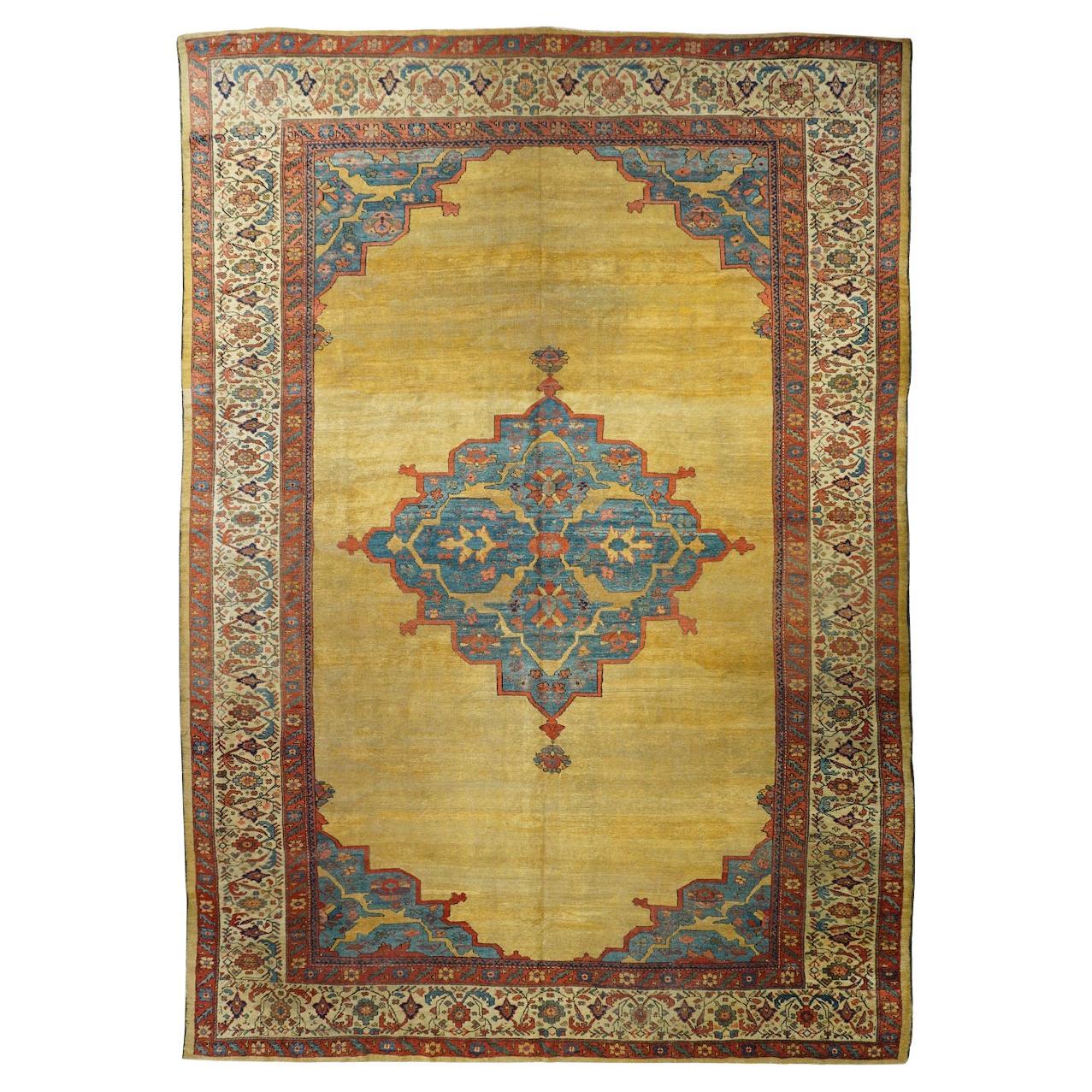 Antiker persischer Sultanabad-Teppich aus Sultanabad 10'8'' x 14'9''