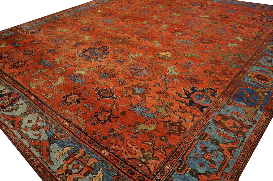 Tappeto persiano Sultanabad della fine del XIX secolo ( 12'5