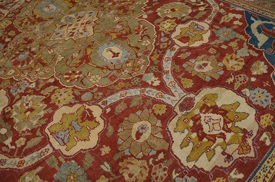 Abalone Antique Persian Ziegler Sultanabad Carpet (13' x 16'9