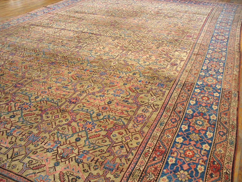 19th Century Persian Sultanabad Carpet ( 13'3