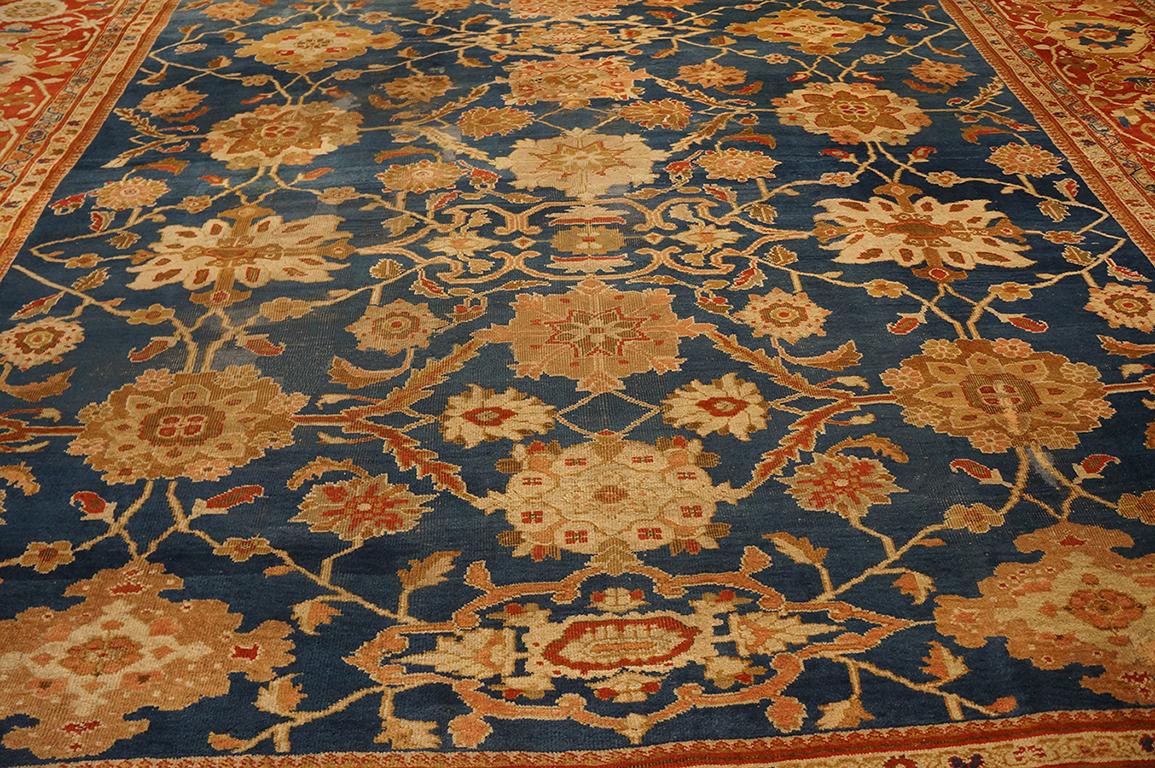 Persischer Ziegler Sultanabad-Teppich des 19. Jahrhunderts ( 13'9