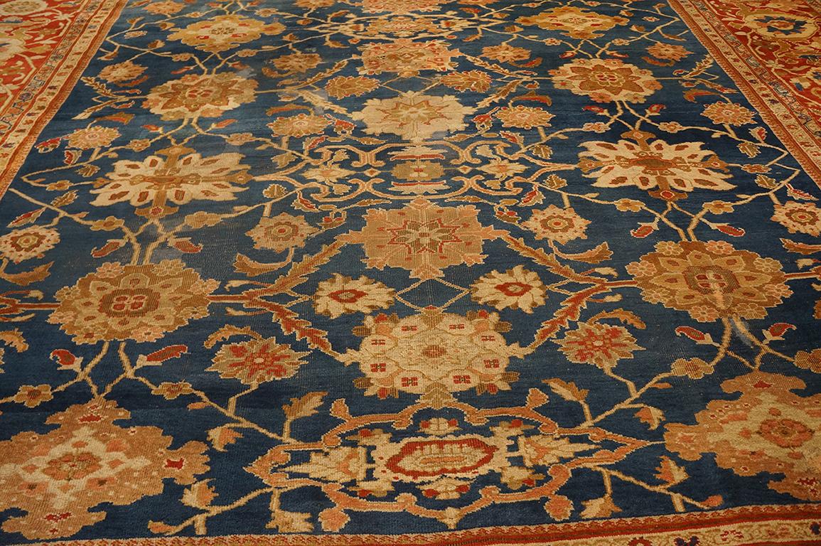Laine Tapis persan Ziegler Sultanabad du 19ème siècle ( 13'9