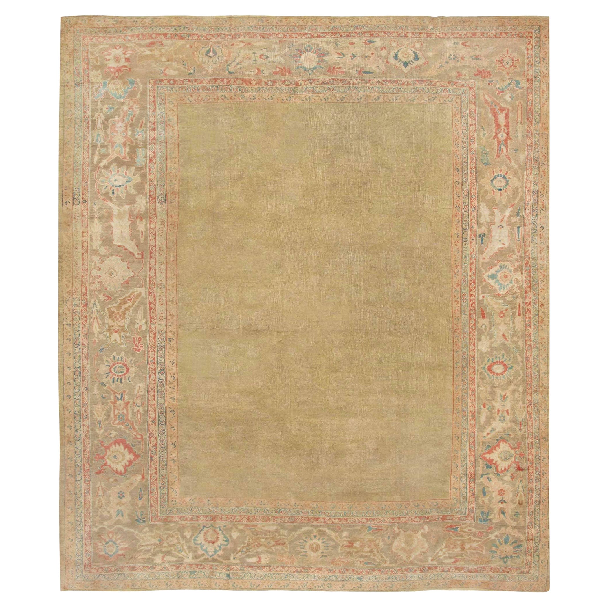 Antico tappeto persiano Sultanabad Rugs.  13 ft 8 in x 16 ft 2 in in vendita