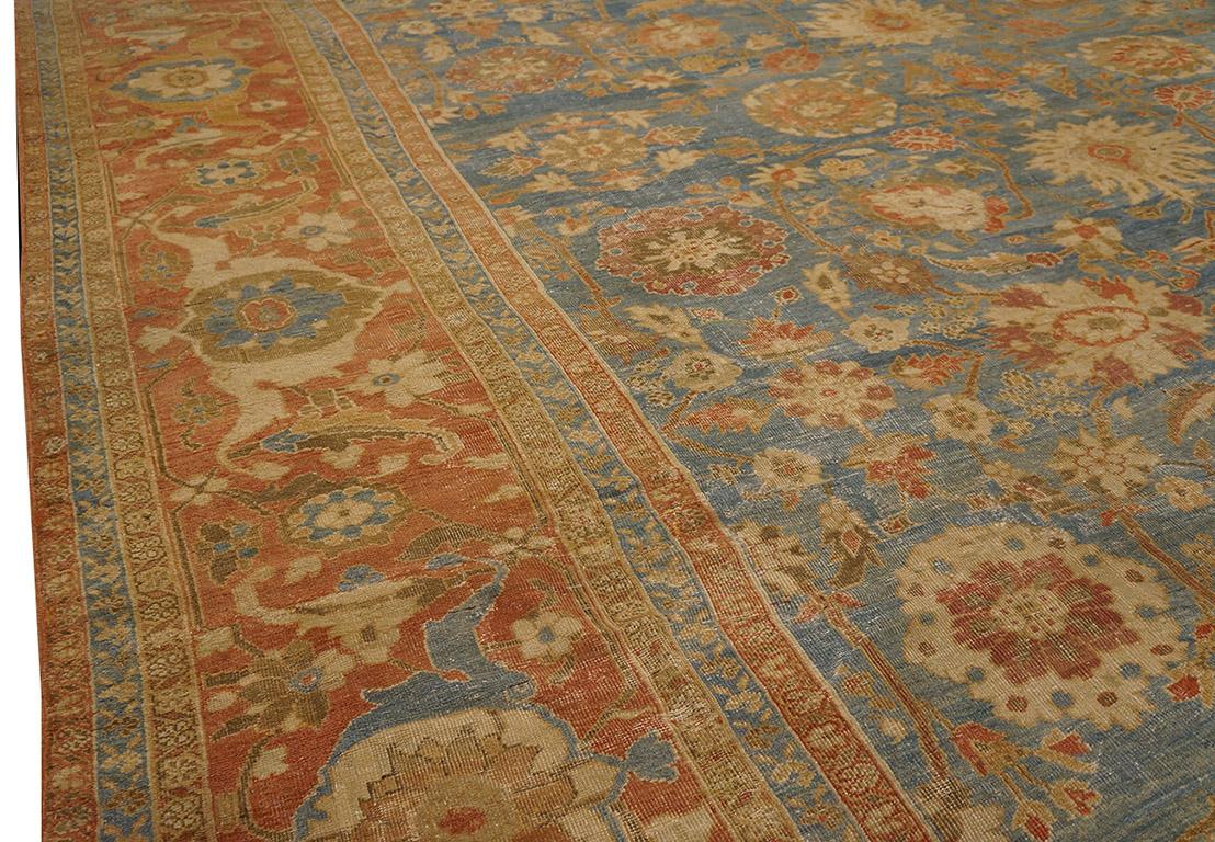 Hand-Knotted 19th Century Persian Ziegler Sultanabad Carpet ( 15'8
