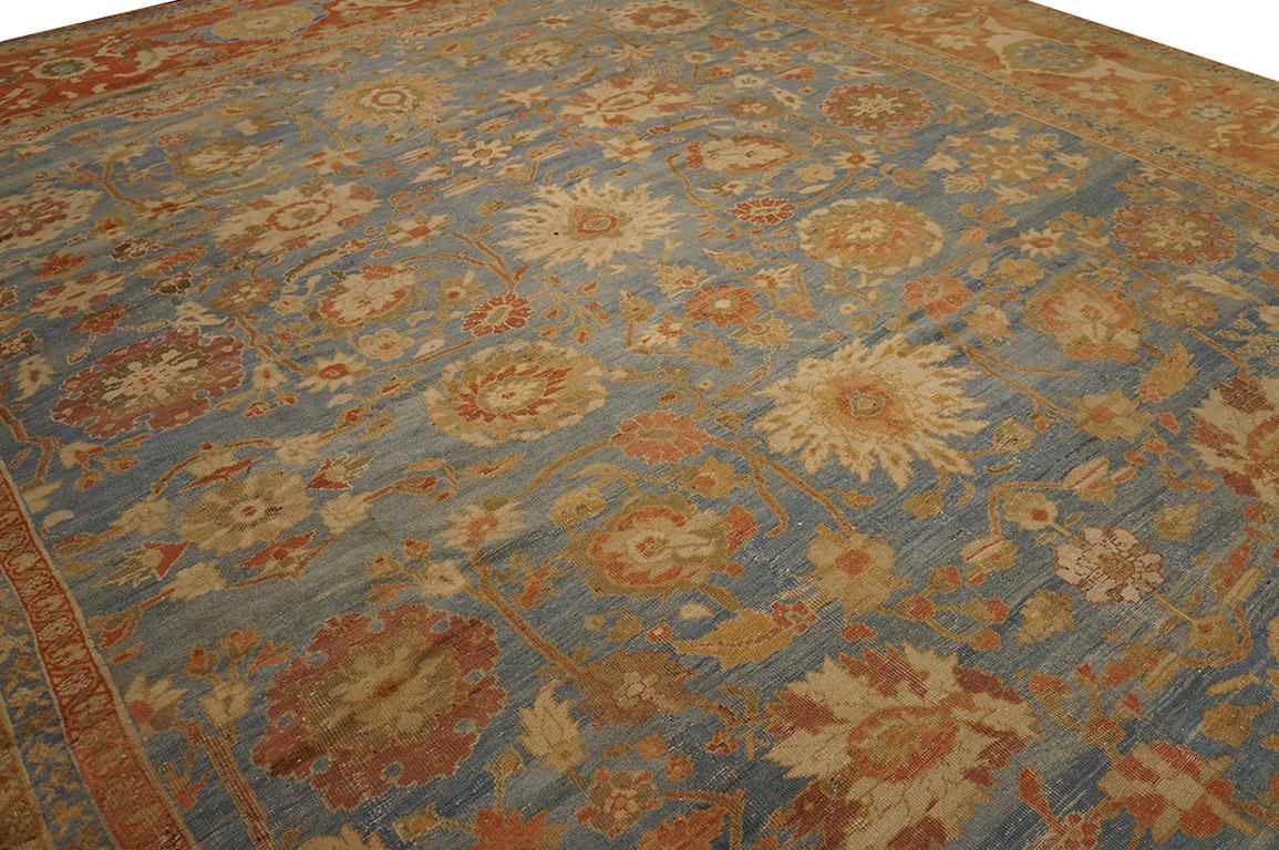 Wool 19th Century Persian Ziegler Sultanabad Carpet ( 15'8