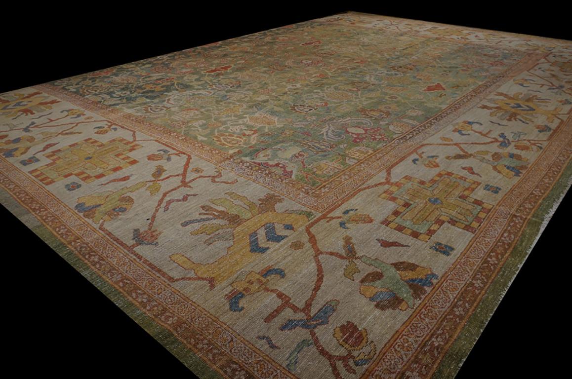 Hand-Knotted 19th Century Persian Sultanabad Carpet ( 22' x 25' - 671 - 762 ) For Sale