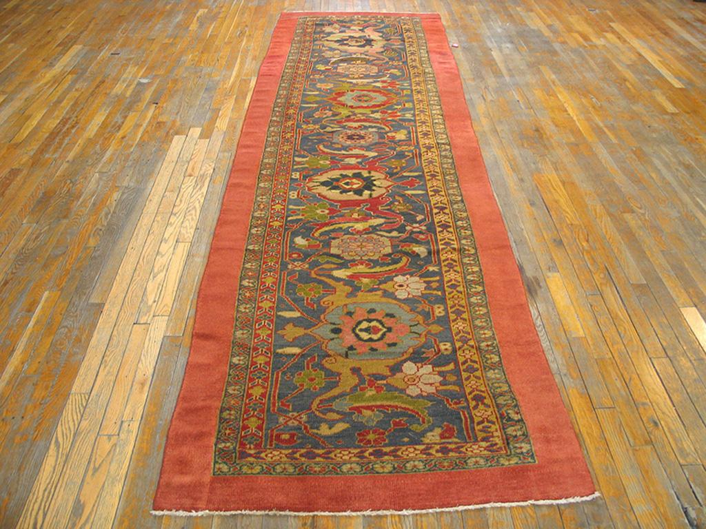 Hand-Knotted 19th Century Persian Sultanabad Carpet ( 3'6