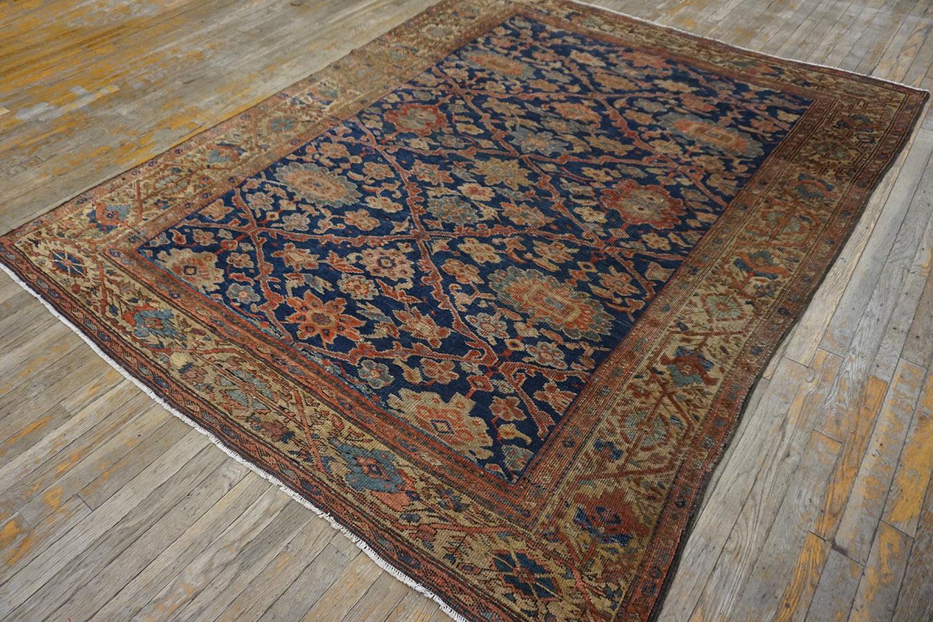 Hand-Knotted Late 19th Century Persian Sultanabad Carpet ( 6'2