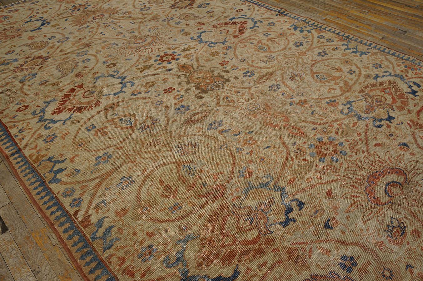 Wool 19th Century Persian Ziegler Sultanabad Carpet ( 7' x 14' - 213  X 427 ) For Sale