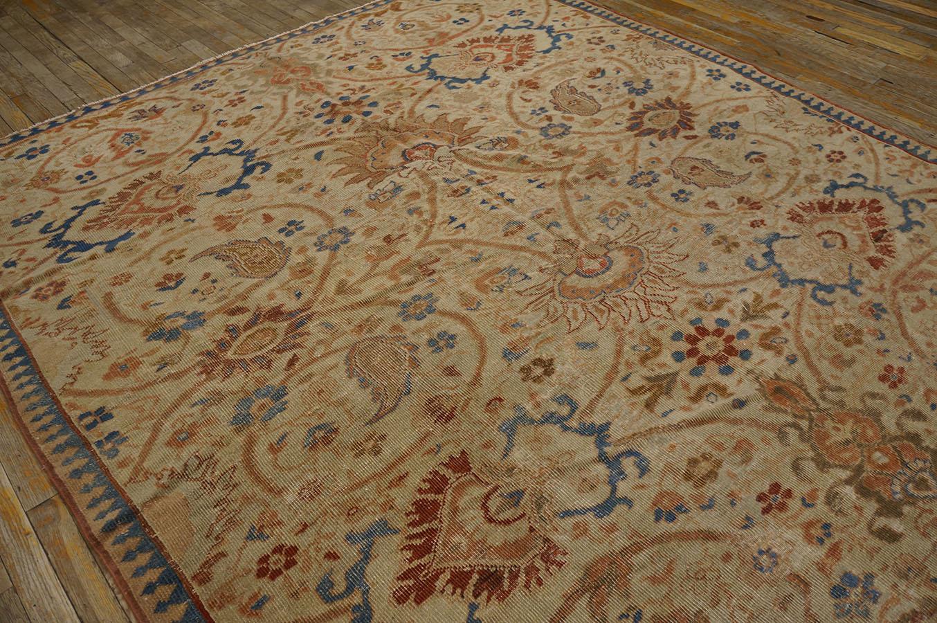 19th Century Persian Ziegler Sultanabad Carpet ( 7' x 14' - 213  X 427 ) For Sale 1