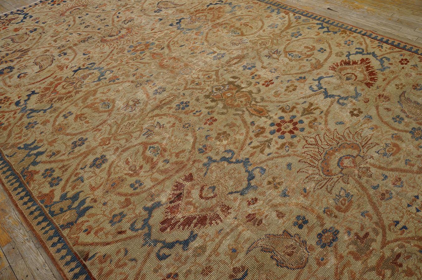 19th Century Persian Ziegler Sultanabad Carpet ( 7' x 14' - 213  X 427 ) For Sale 4