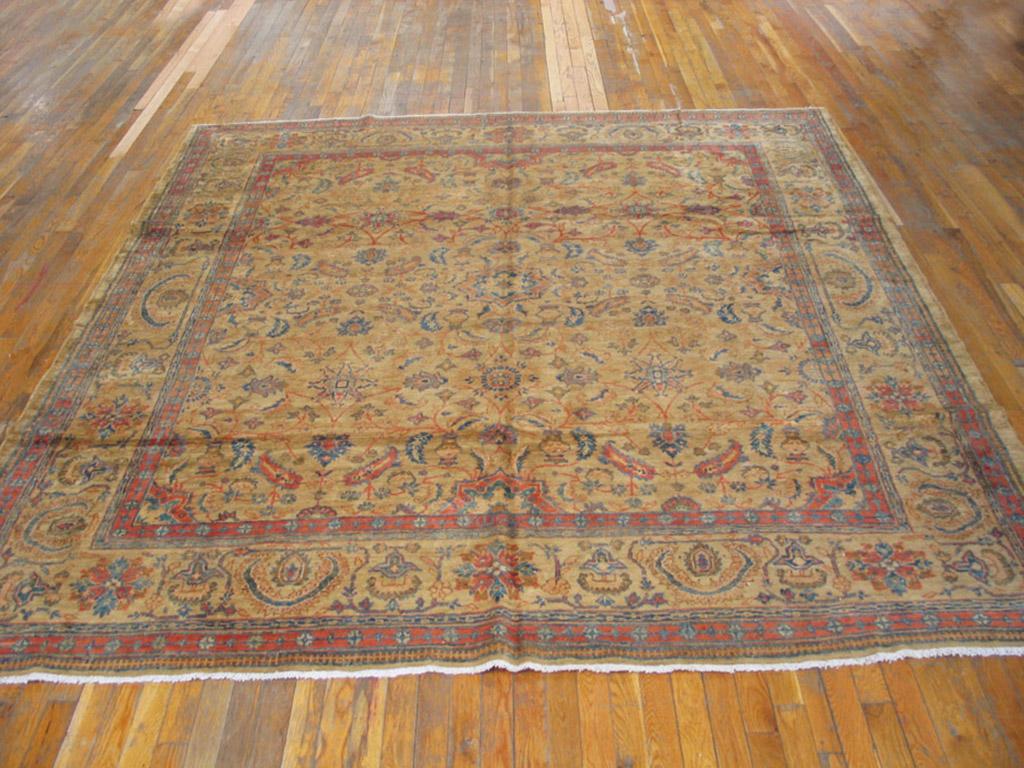Hand-Knotted Late 19th Century Persian Sultanabad Carpet ( 8'6