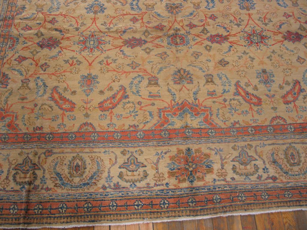 Wool Late 19th Century Persian Sultanabad Carpet ( 8'6