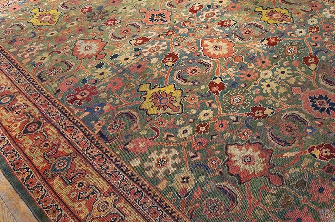 Late 19th Century Persian Sultanabad Carpet ( 8'8