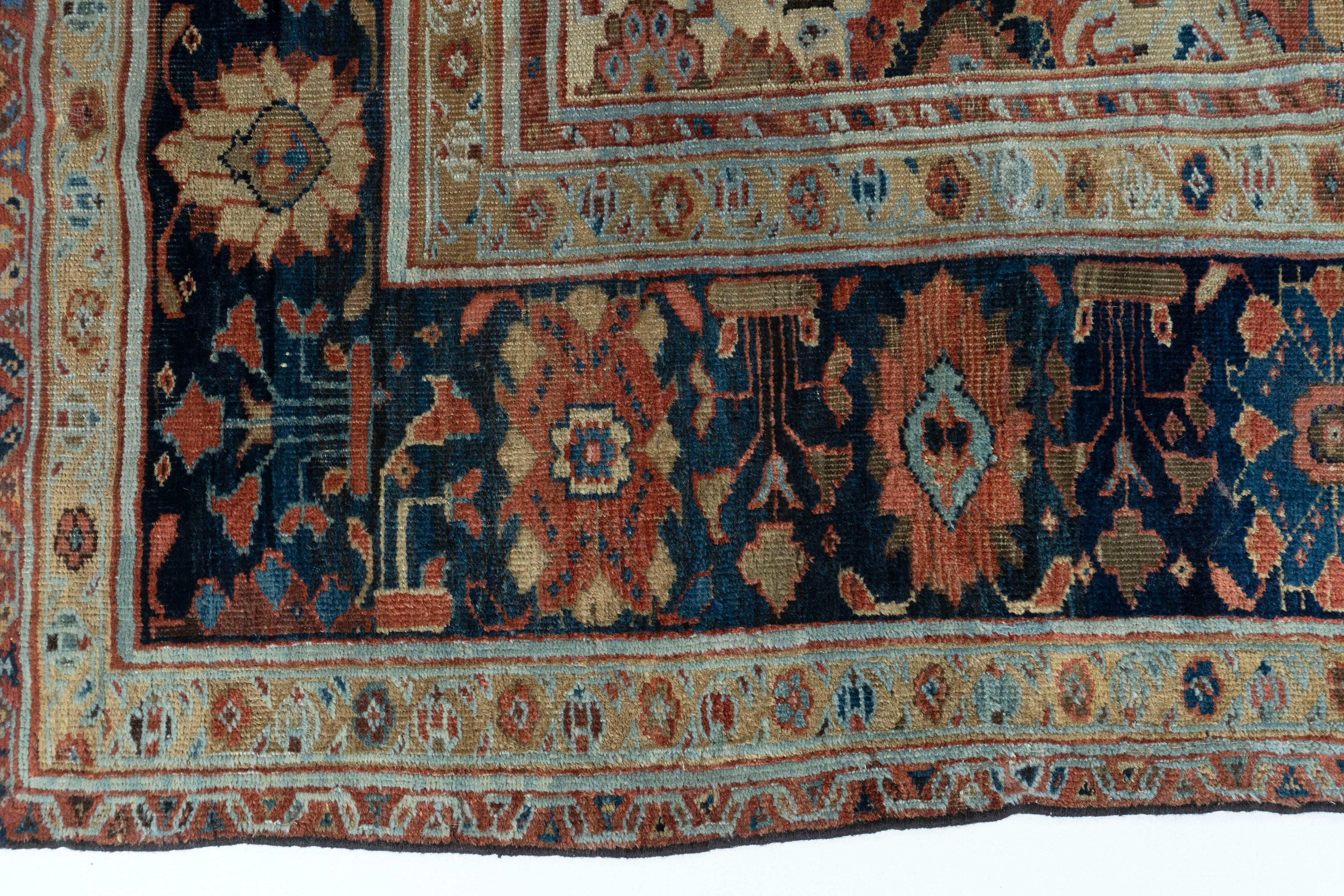 Antique Persian Sultanabad Rug 8' X 12'6 For Sale 5