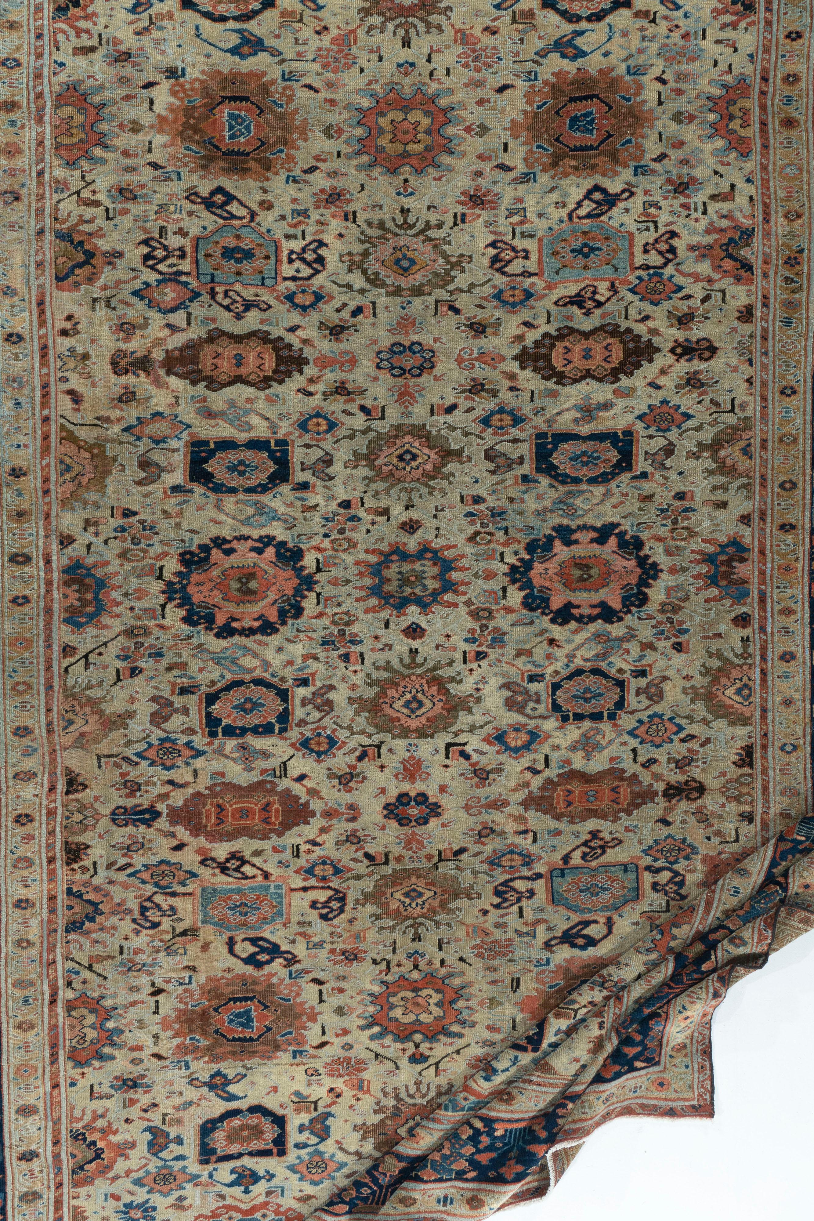 Antique Persian Sultanabad Rug 8' X 12'6 For Sale 1