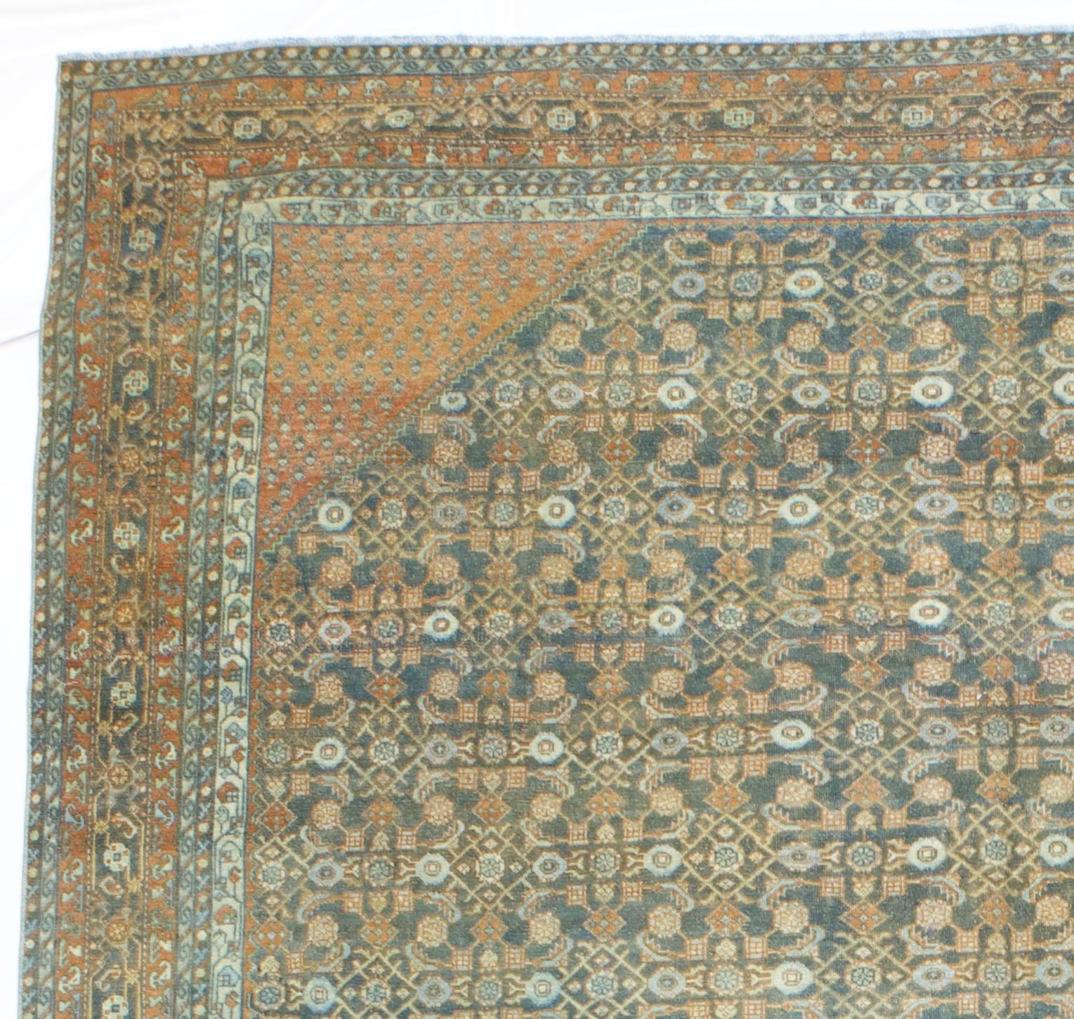 Hand-Knotted Antique Persian Sultanabad Rug 8’9” x 11’8” For Sale