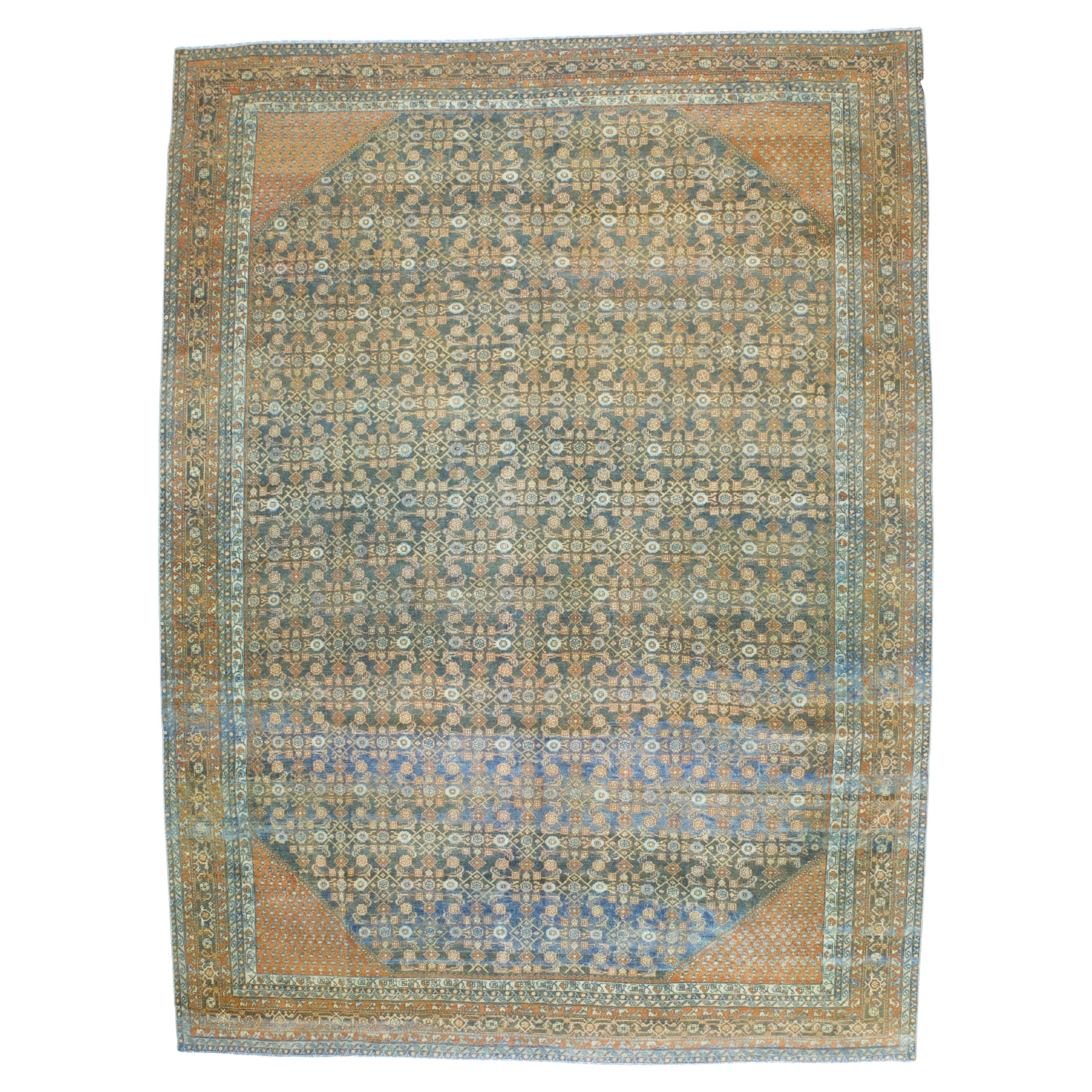 Antique Persian Sultanabad Rug 8’9” x 11’8” For Sale