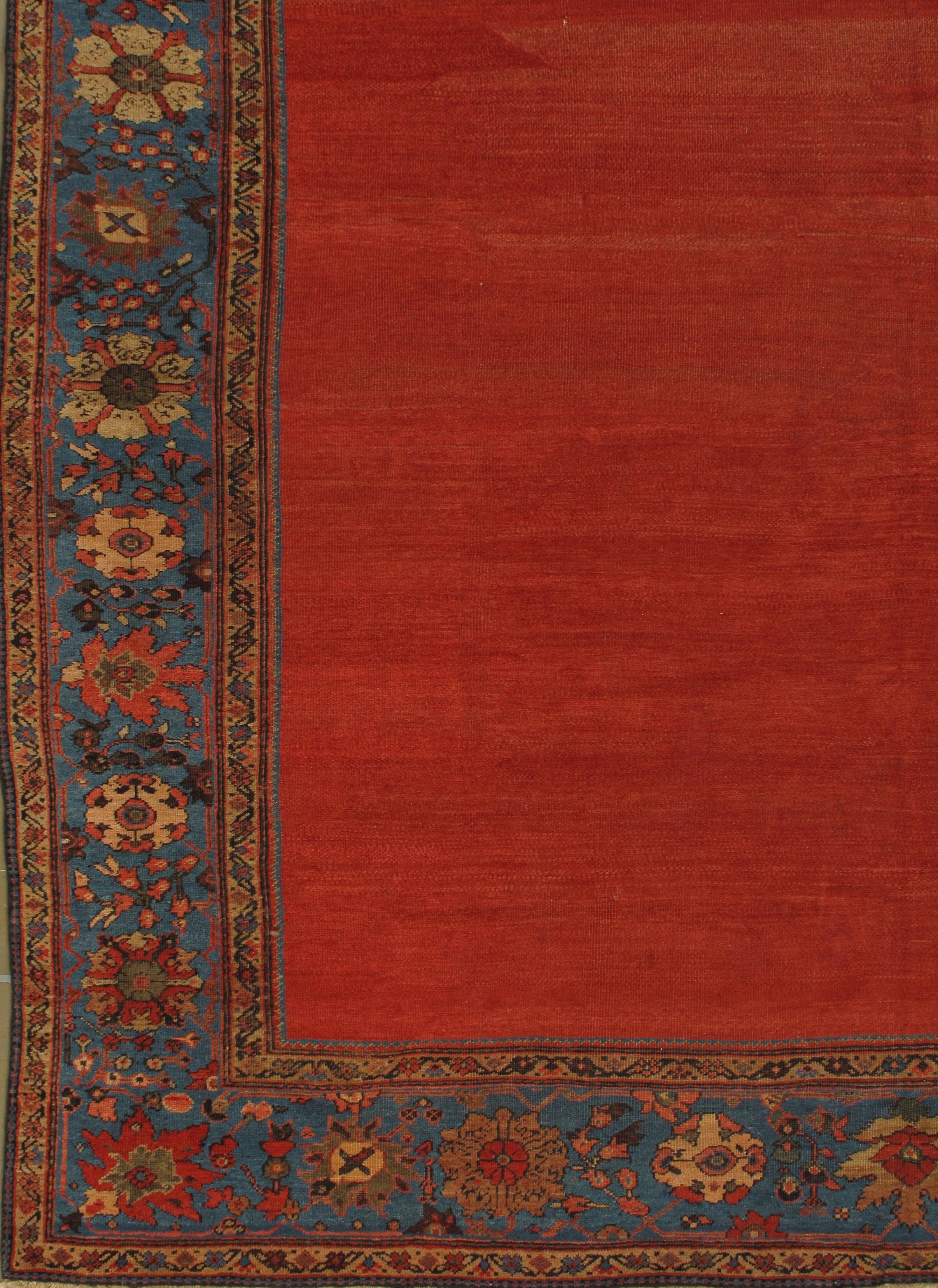 Antique Persian Sultanabad Rug 9'10 x 13'4 In Good Condition For Sale In New York, NY