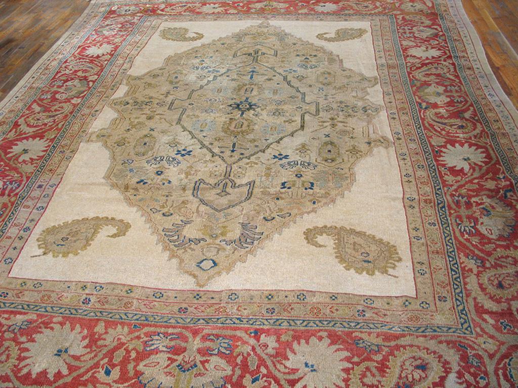 Alfombra persa Ziegler Sultanabad del siglo XIX ( 9'4
