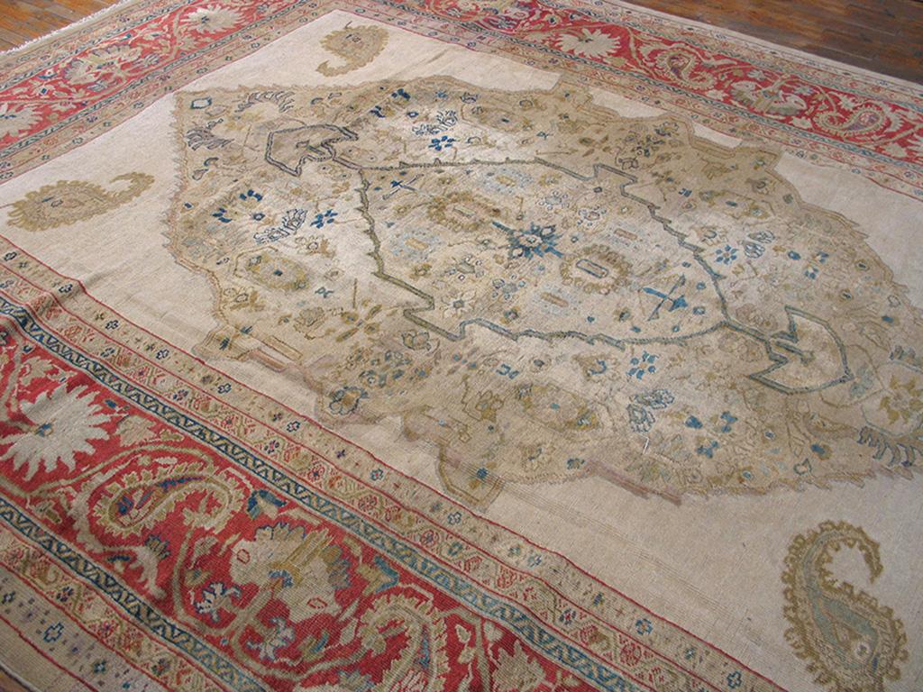 Late 19th Century 19th Century Persian Ziegler Sultanabad Carpet ( 9'4