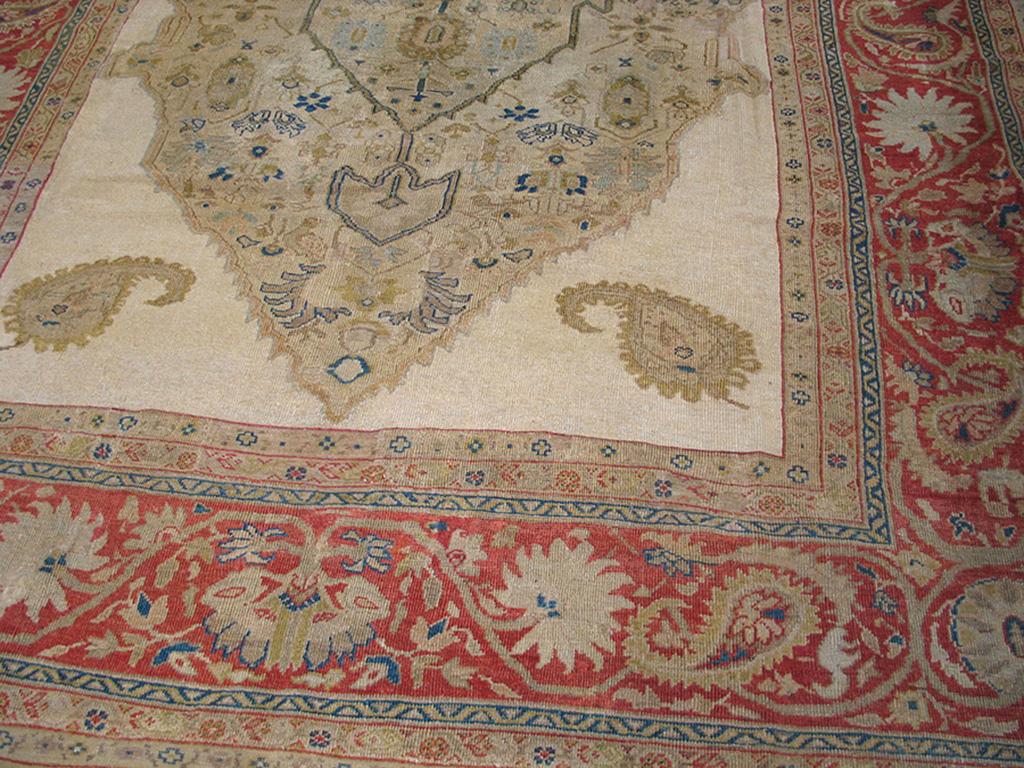 19th Century Persian Ziegler Sultanabad Carpet ( 9'4