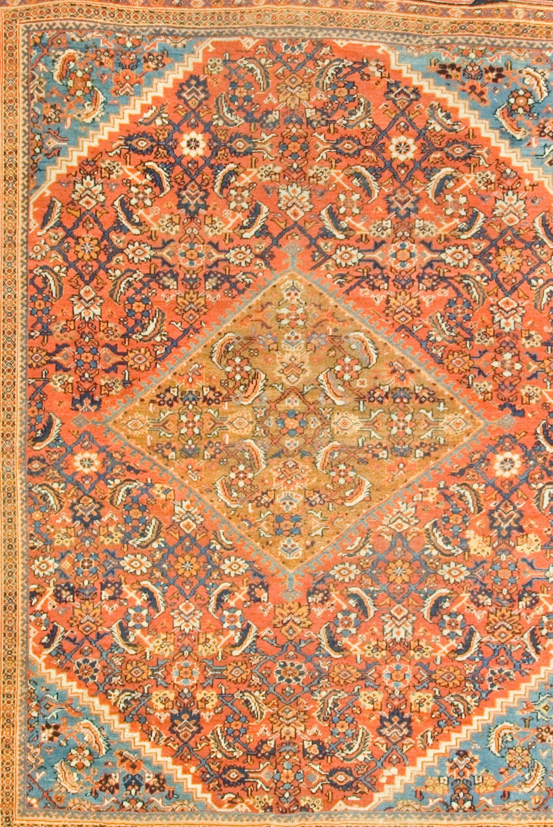 Alfombra Persa Antigua Sultanabad Rugs, circa 1900 9' x 11' en venta 1